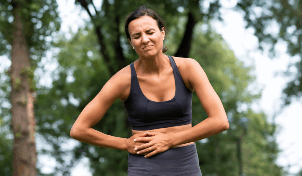 pain in stomach after working out